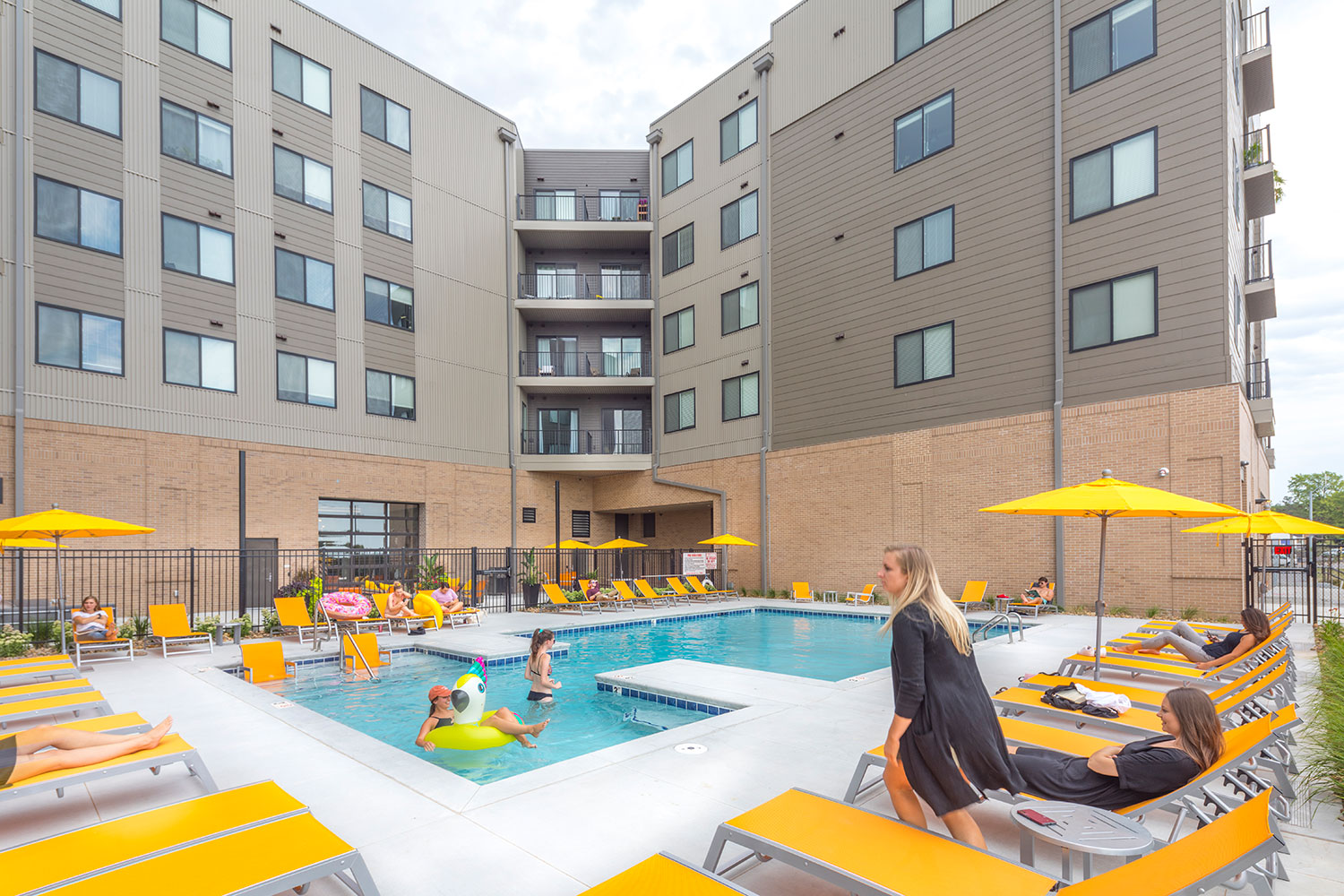 The Flats poolside patio